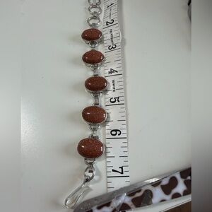 Bracelet In Silver Colour And Stones